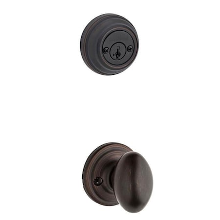 Kwikset Laurel Knob Interior Double Cylinder Handleset Trim 967L-11P-SMT-GC